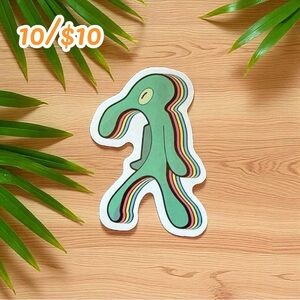 Rainbow Squidward Meme Sticker – 2 1/2”